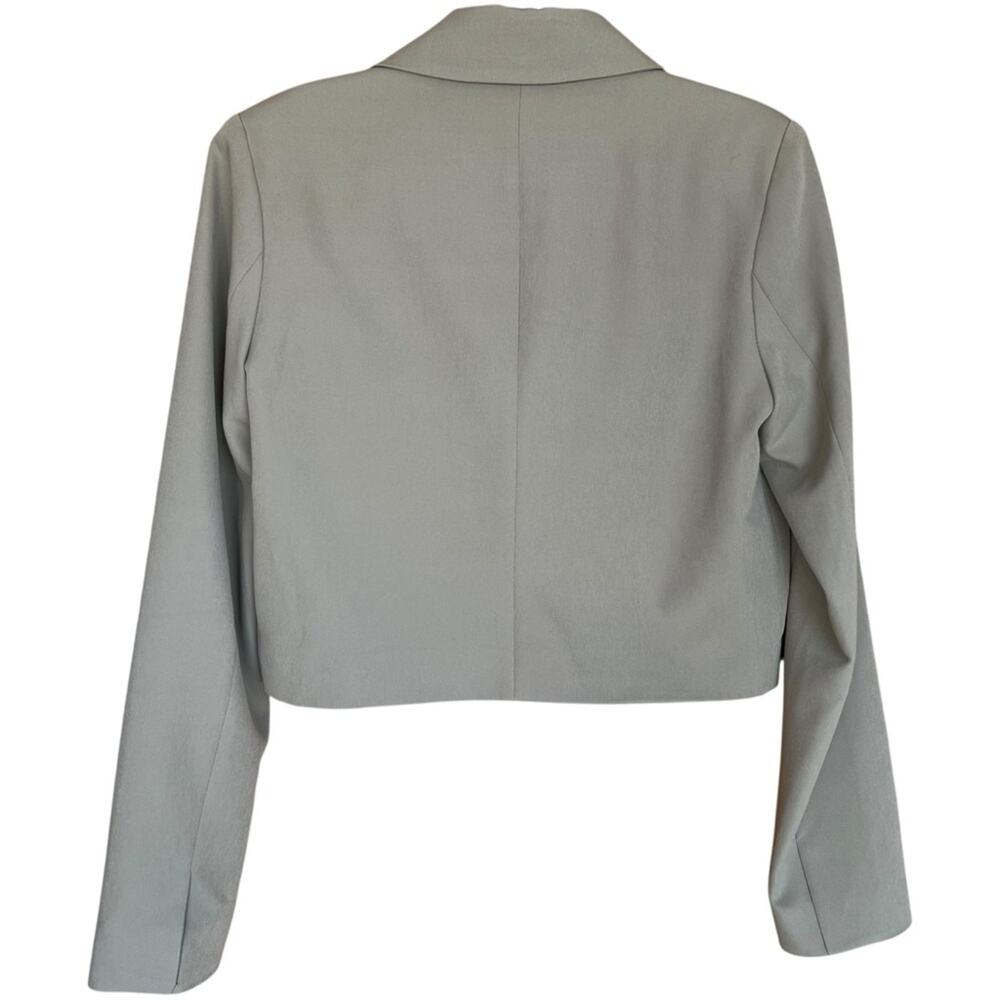 7 for All Mankind Cropped Blazer Sage Green Size Small - Picture 3 of 7
